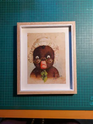 Cuadro Lámina Infantil Marco Madera