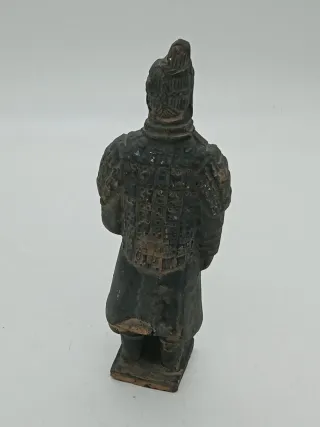Statuetta Guerriero Terracotta Orientale