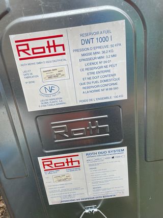 Depósito Gasoil Calefacción Roth 1000L