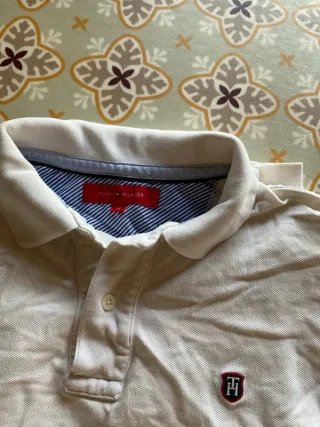 Polo Tommy Hilfiger Blanco Talla M