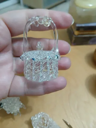 Lotto 8 Oggetti Vintage Vetro Cristallo