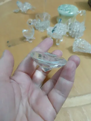 Lotto 8 Oggetti Vintage Vetro Cristallo