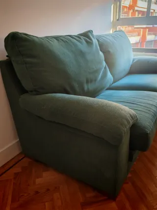 Sofá 2 plazas color verde azulado