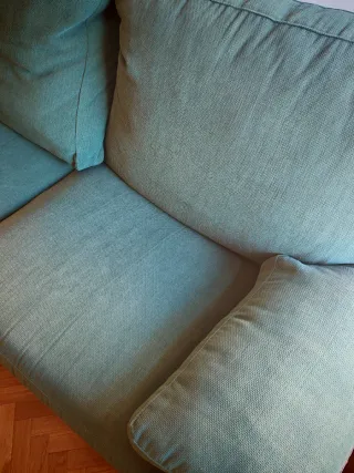 Sofá 2 plazas color verde azulado