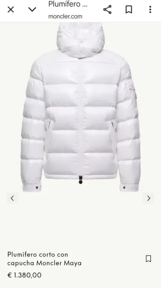 Anorak Plumífero Moncler Blanco