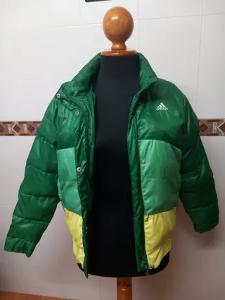 Plumifero Adidas vintage.Talla 164 Verde y Amarill