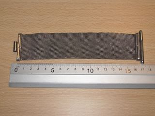 Pulsera italiana brazalete malla milanesa años 90