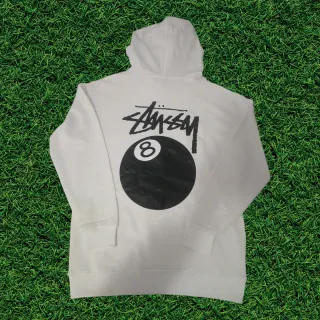 Sudadera Stussy Bola 8 Blanca