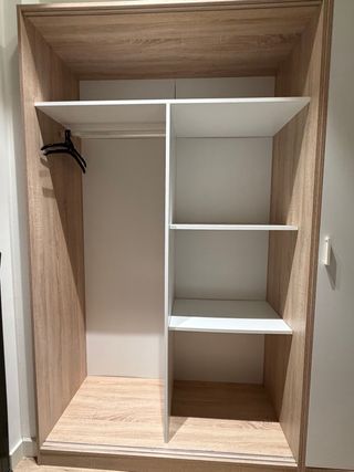 Armario vestidor 120x50x200 sin puertas