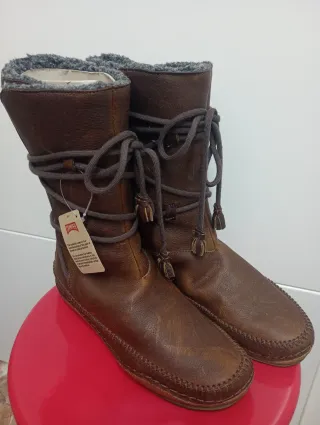 Botas Camper Piel Borreguillo Marrón