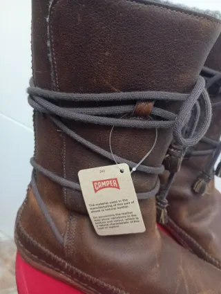 Botas Camper Piel Borreguillo Marrón