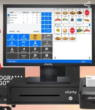 TPV Táctil con Cajón e Impresora