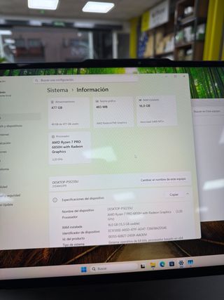 Portátil Lenovo Z13 R7-6850h 16/512 Pantalla tácti