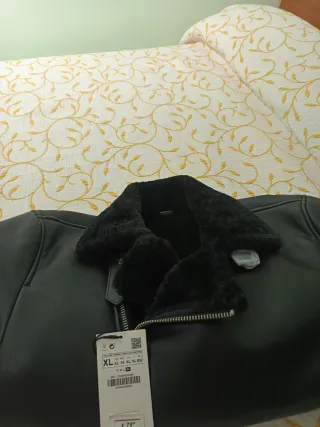 Cazadora Zara Hombre XL Negra Sin Estrenar