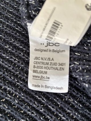Cárdigan/jersey JBC negro con hilo metalizado