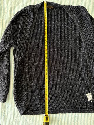 Cárdigan/jersey JBC negro con hilo metalizado