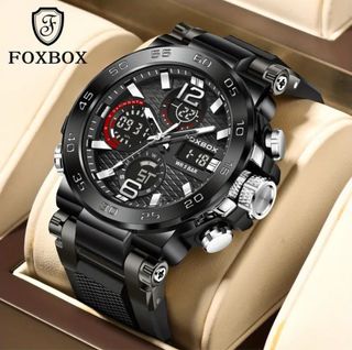Reloj Hombre Deportivo Doble Pantalla Negro