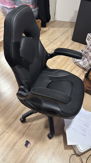 Silla de escritorio ergonómica negra