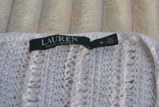 Top Malha Aberta Lauren Ralph Lauren Branco