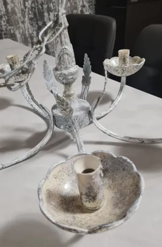 Lampadario antico a 5 lampade Art Déco