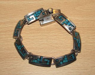 Pulsera México mexicana Méjico turquesas plata 925
