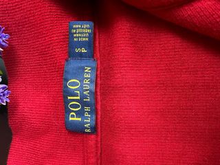 Polo Ralph Lauren Sudadera Roja Media Cremallera