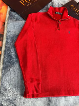 Polo Ralph Lauren Sudadera Roja Media Cremallera