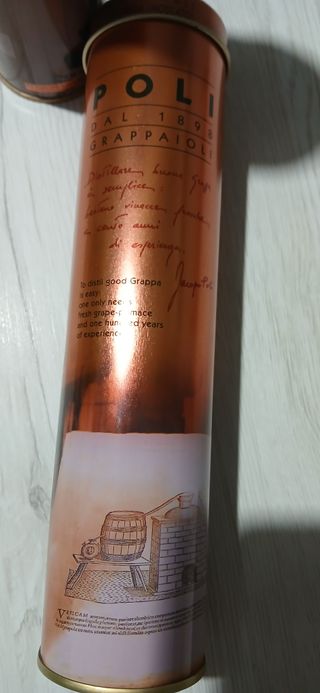 2 Contenitori Metallo Grappa Poli da Collezione
