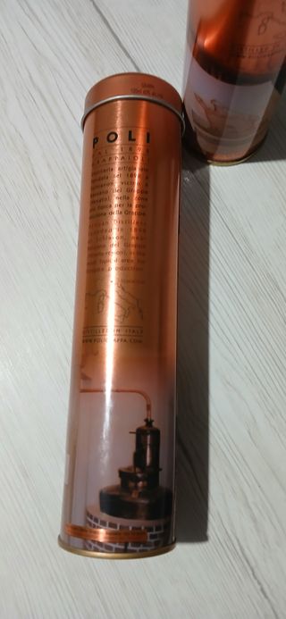 2 Contenitori Metallo Grappa Poli da Collezione