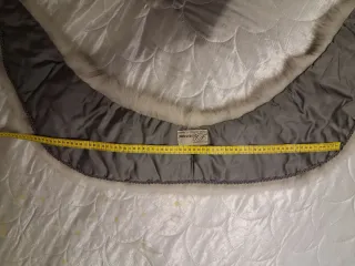 Collo pelliccia vintage beige/grigio