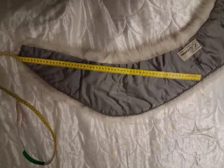 Collo pelliccia vintage beige/grigio