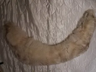 Collo pelliccia vintage beige/grigio