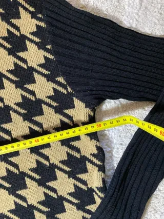 Jersey cremallera retro houndstooth