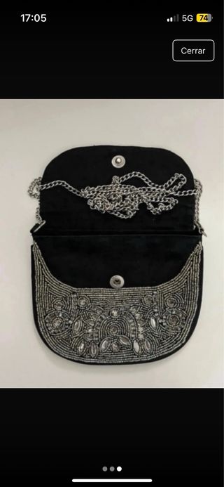 Bolso Sfera pequeño negro y plateado