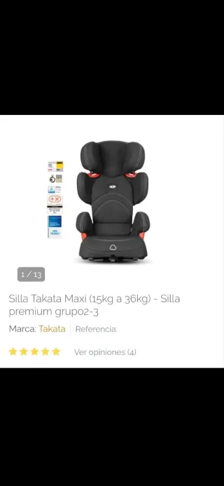 Silla Coche Takata Maxi Grupo 2-3