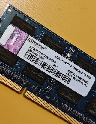 RAM DDR3 4 moduli 14GB totali 3x4GB 1x2GB SODIMM