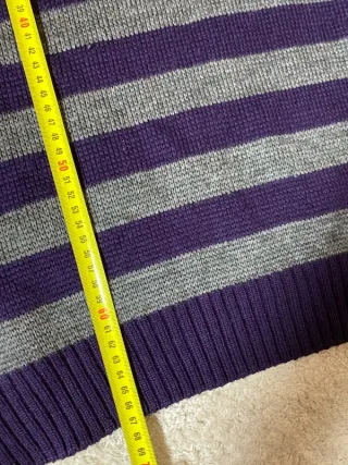 Jersey Retro Morado Rayas Grises