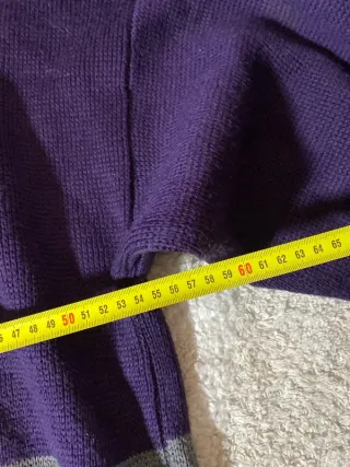 Jersey Retro Morado Rayas Grises