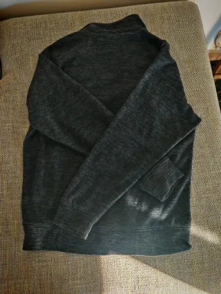 Felpa sportiva grigia con zip rosa