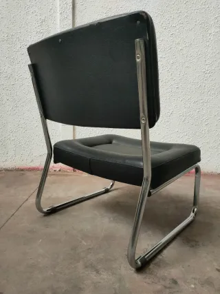 Sillón Mesa Piel Mid Century.