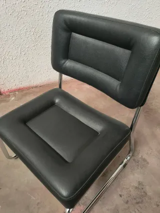 Sillón Mesa Piel Mid Century.