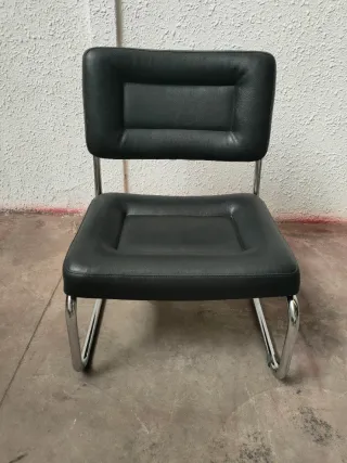 Sillón Mesa Piel Mid Century.