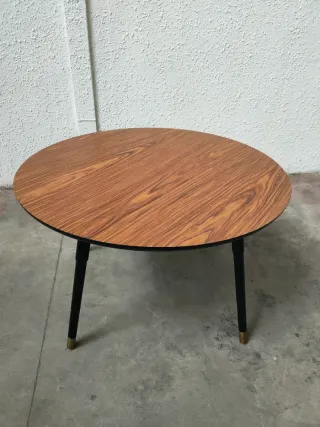 Sillón Mesa Piel Mid Century.