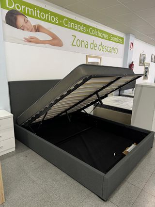 Cama con Canapé 135x190 Gran Almacenaje