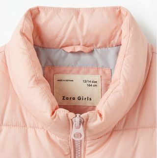 Chaleco acolchado rosa Zara T.XS