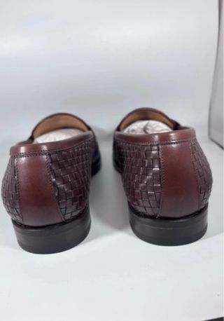 Mocassini artigianali in pelle intrecciata