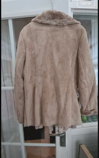 Abrigo vintage piel vuelta moda