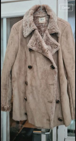 Abrigo vintage piel vuelta moda