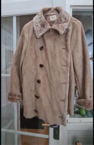 Abrigo vintage piel vuelta moda