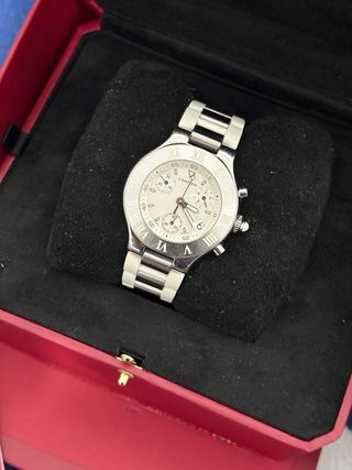 Reloj Cartier 21 Cronógrafo Plata